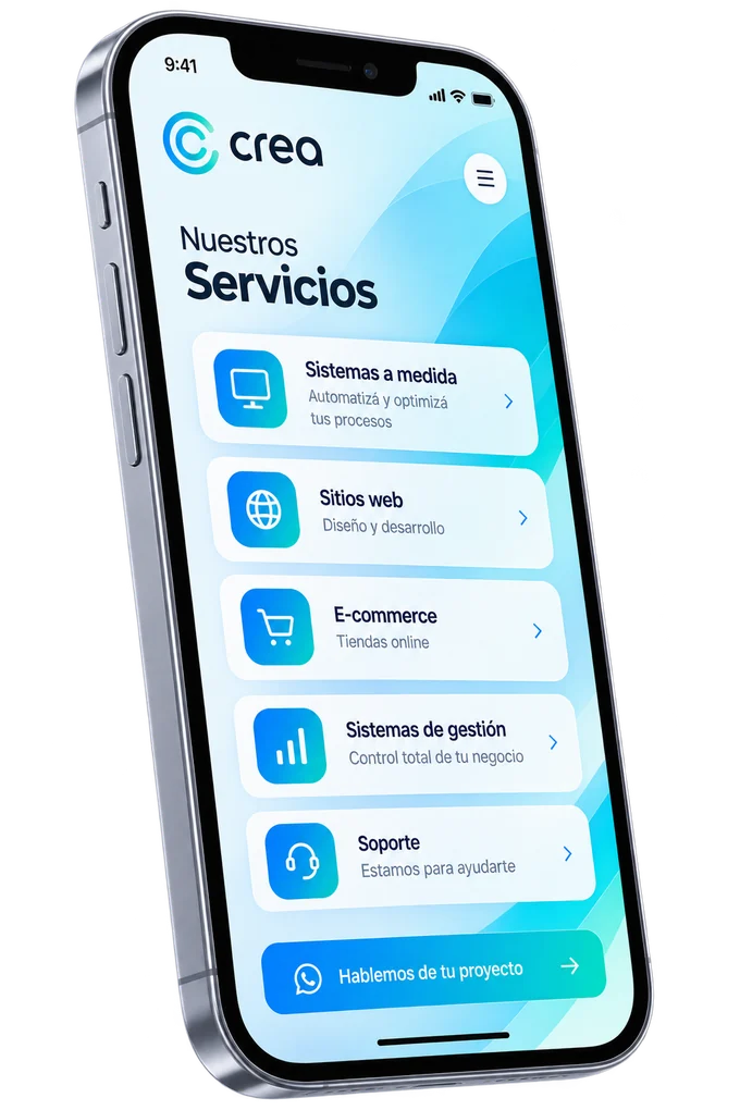 App de servicios de CreaSoft